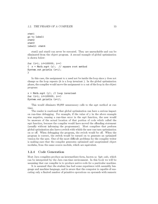 Compiler Design: Theory, Tools, and Examples - Page 13